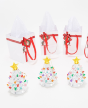 Mr. Christmas Set of 3 Lit Nostalgic Tree Ornaments w/ Gift Bags in Silver - £152.19 GBP