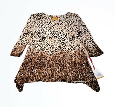 Ruby Rd Must Haves Shark Bite Ombre Leopard Top Size Small S New With Tags - £22.02 GBP