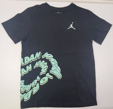 F1) Nike Air Jordan Graphic Jumpman Kids Black Shirt Large - $11.87