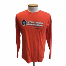Disney Star Wars Half Marathon Weekend Orange Long Sleeve Shirt Size Med... - £9.54 GBP
