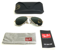 Ray-Ban Sunglasses RB3025 Aviator Large Metal W3234 Gold With G-15 Lenses 55-14 - $148.57