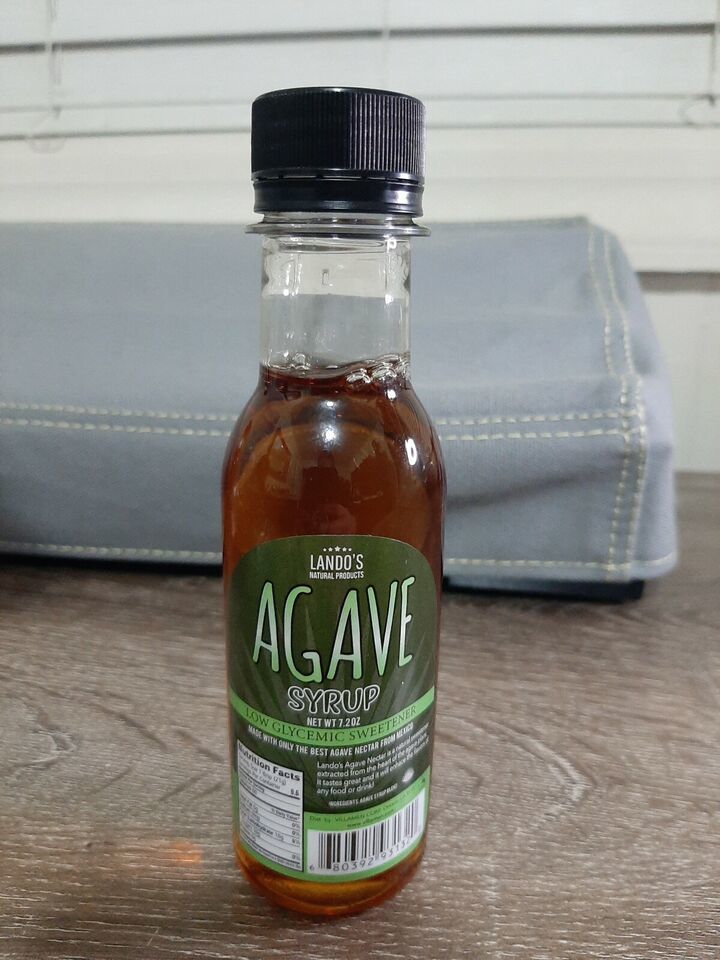 (1) 7.2 oz Bottle Landos Natural Agave Nectar Syrup Low Glycemic Sweeten... - $11.76