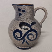 Scheurich Keramik West Germany Pottery Pitcher Dimpled Salt Glazed 418-14 - $26.95