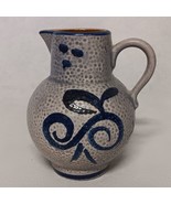 Scheurich Keramik West Germany Pottery Pitcher Dimpled Salt Glazed 418-14 - $26.95