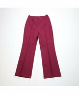 Vtg 70s Streetwear Womens 16 Blank Ribbed Knit Bell Bottoms Pants Magent... - $1,104.11 MXN