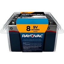 Rayovac 9V Batteries, 9 Volt Battery Alkaline, 8 Count - £23.86 GBP