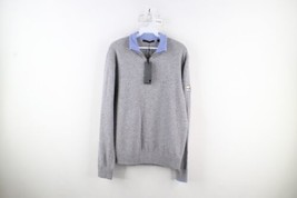 New Greyson Clothiers Mens Small Sebonack Half Zip Wool Cashmere Knit Sweater - £157.86 GBP