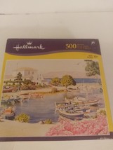 Hallmark The Docks Ocean Scene 500 Piece Jigsaw Puzzle 18&quot; X 24&quot; Ages 10... - $49.99