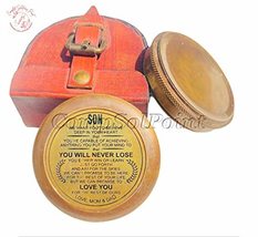 Poem Pocket Compass with &#39;Son-You Will Never Lose Engraved II (Antique B... - £35.96 GBP