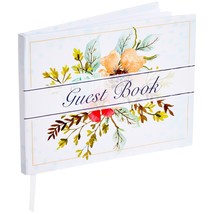 Floral Wedding Guest Book for Reception with 56 Sheets/112 Pages (8x6 in) - $18.99
