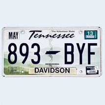 2013 United States Tennessee Davidson County Passenger License Plate 893 BYF - £13.25 GBP