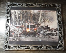 September 11, 2001 Never Forget Faces Photo In Silver Vintage Frame 9.5&quot; X 11.5&quot; - £38.84 GBP