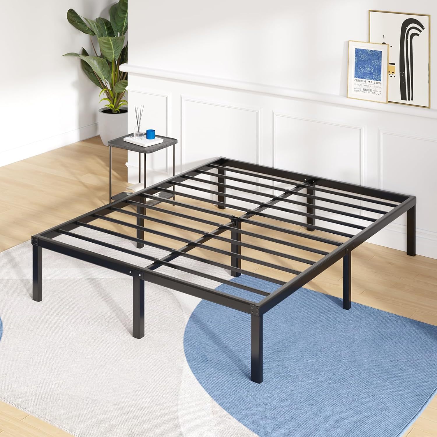 Avenco King Size Bed Frame - 14 Inch High Metal Platform Bed, Easy Assembly - $90.96