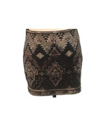 Express Black Gold Sequined Mini Skirt Size S/P Lined   - £16.30 GBP