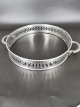 Silver Plate Chafing Round Dish Holder Casserole Tray 10” International ... - £13.33 GBP