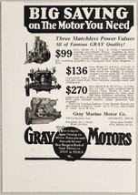 1927 Print Ad Gray Marine Motors 3 Models Shown Made in Detroit,Michigan - £11.29 GBP