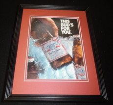 1987 Budweiser Beer This Bud&#39;s For You Framed 11x14 ORIGINAL Advertisement D - £27.68 GBP