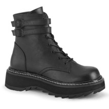 DEMONIA Goth Punk Gogo Dancer Raver 4&quot; Platform Black Ankle Boots LILITH-152 - £70.85 GBP