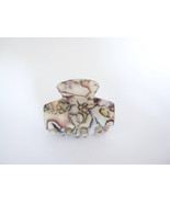 Small mini gray abalone sea shell effect hair claw clamp clip fine thin ... - £7.17 GBP