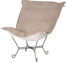 Pouf Chair HOWARD ELLIOTT Bella Neutral Sand Polyester Poly - £813.68 GBP