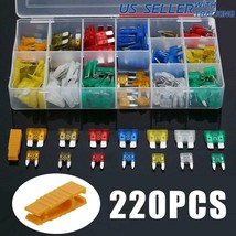 220Pc Blade Fuse Assortment Auto Car Truck Motorcycle Fuses Kit Atc Ato Atm - £15.36 GBP