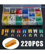 220Pc Blade Fuse Assortment Auto Car Truck Motorcycle Fuses Kit Atc Ato Atm - £15.25 GBP