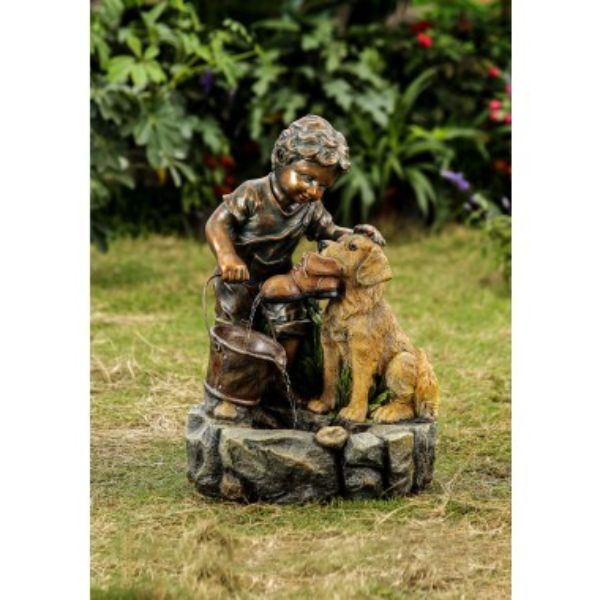 Primary image for Jeco FCL168 Boy Play with Dog Fountain
