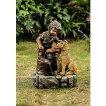 Jeco FCL168 Boy Play with Dog Fountain - £171.33 GBP