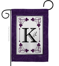 Classic K Initial Garden Flag Simply Beauty 13 X18.5 Double-Sided House Banner - $19.97
