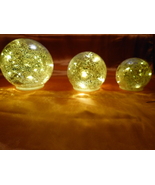 3 GLASS LED GLOBES DECOR SALES Battery Power Warm White Light Window Dec... - €21,43 EUR