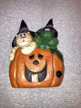 Eddie Walker Witch Cat Frog Pumpkin Spider Halloween Wooden Midwest Retired - $16.74