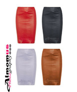 Premium Ladies Genuine Soft Lambskin Napa Leather High-waisted Pencil Sk... - $183.85 CAD