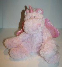 Hobby Lobby UNICORN 12" Pink Plush Shimmer Wings Lips Stuffed Animal Soft Toy  - £13.69 GBP