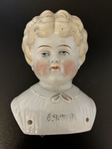 Antique Porcelain German Doll Head Beautiful Blonde BERTHA - $83.21