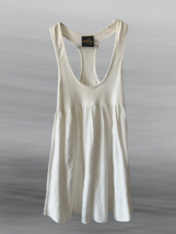 Free People Cream Racerback Tank Knit Babydoll Scooped Neck boho Top SMALL - £15.47 GBP