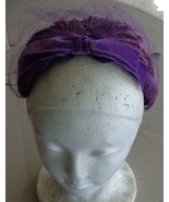 Fabulous Vintage Mid-Century Lavender Feather Half Hat VERY FEMININE - G... - $927.73 MXN