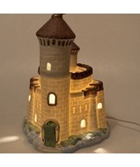 Aldon 1987 Illuminated Hand Painted Porcelain Round Castle Days Of Yore ... - $18.04