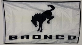 Ford Bronco White Flag 3X5 Ft Polyester Banner USA 90x150cm - £13.48 GBP