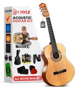 Pyle Beginner Acoustic Guitar Kit, 3/4 Junior Size All Wood Instrument F... - $91.93