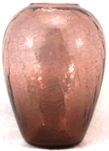 Lovely Light Purple Crackle Glass Vase - £15.95 GBP