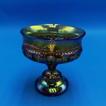 Vintage Indiana Glass Co. Carnival Glass Iridescent Gold Harvest Wedding Bowl - £16.42 GBP