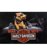 Dogs Get It Riding Buddy Retriever Harley Davidson Motorcycle Metal Sign - £31.35 GBP