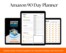 Amazon 90 Day Planner | Printable Daily &amp; Weekly Digital Tracker | PDF D... - £6.88 GBP