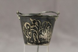 Antique Silver Plate Metal Gothic Aesthetic Floral Engraved Tea Strainer - $28.70