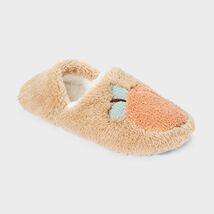 Women&#39;s Embroidered Peach Cozy Fleece Pull-On Slipper Socks Tan/Peach Si... - $186.94 MXN