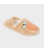 Women&#39;s Embroidered Peach Cozy Fleece Pull-On Slipper Socks Tan/Peach Si... - €8,72 EUR