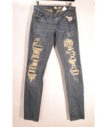 Roxy Womens Jeans Distressed Patch Super Skinny 3 - $54.33 CAD