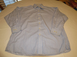 Mens Michael Kors 16 1/2 32-33 striped button up long sleeve shirt casual GUC @ - £15.75 GBP