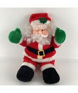 Vintage 80s Large Musical Santa Claus Love Me 17&quot; Plush Stuffed Doll Chr... - $89.05