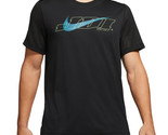 Nike Men&#39;s Sport Clash Performance Graphic Tee in Black-Size 2XL - £31.77 GBP